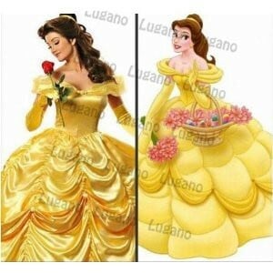 K1187 ディズニー ♪ 美女と野獣 ☆ ベル 風 コスプレ衣装