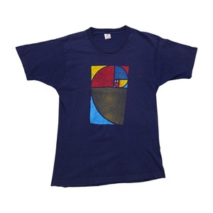 GOLDEN RATIO FIBONACCI GEOMETRIC ART T-SHIRT SIZE L (USED)