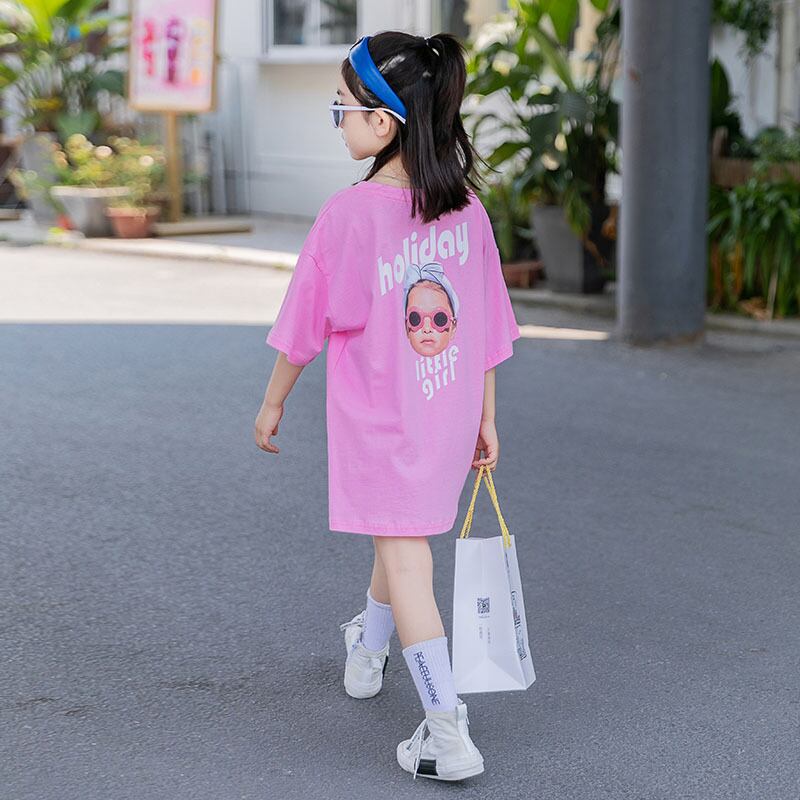 Tシャツ サマー薄手ルーズカジュアルトップス コットン 夏物 キッズ ピュア トレンディボーイ5845854504