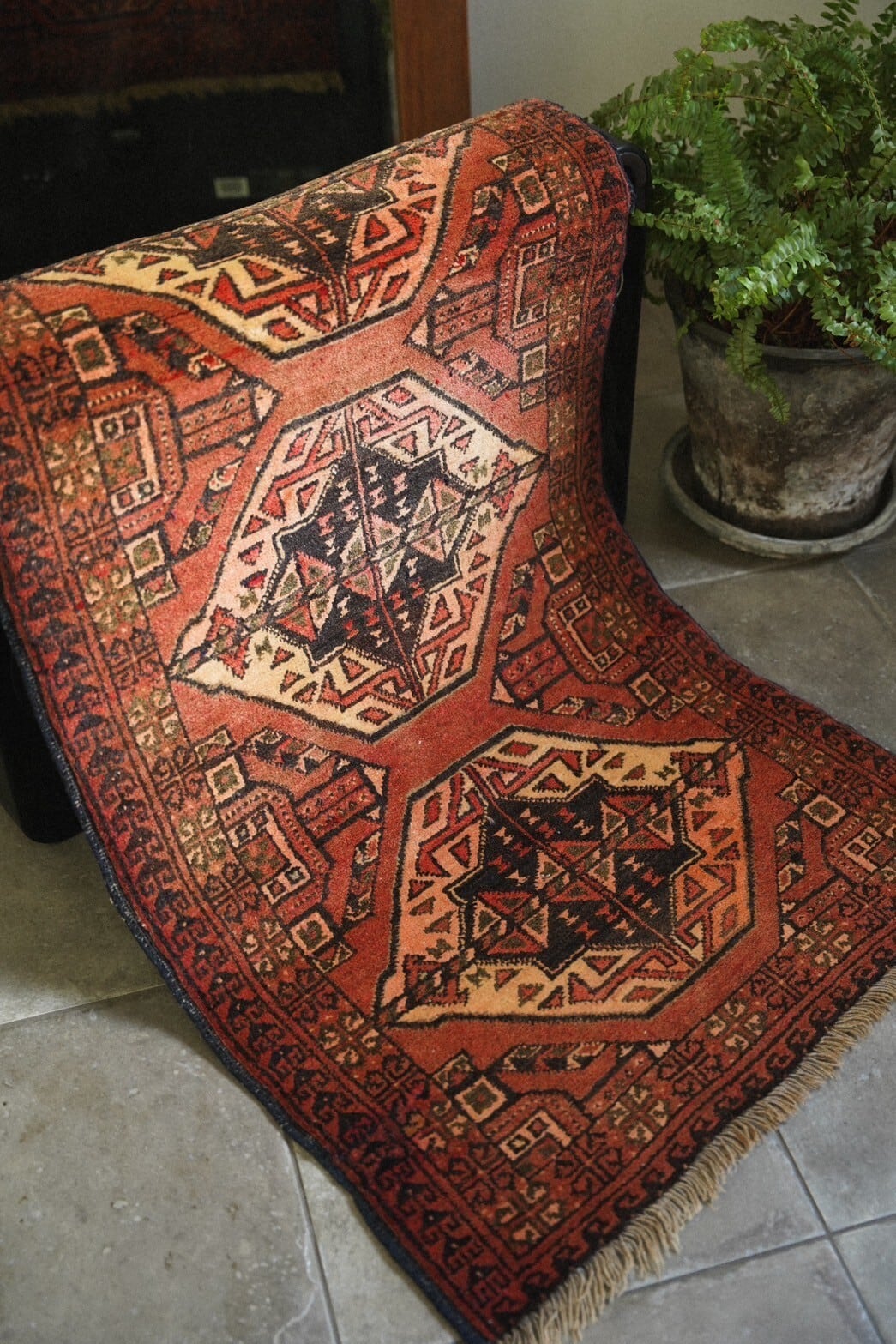 1347-Vintage Turkmen rug
