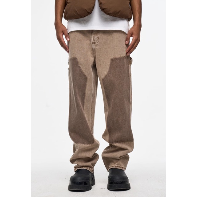 【DRIP4698】D/B Front Contrast Color Stitch Denim