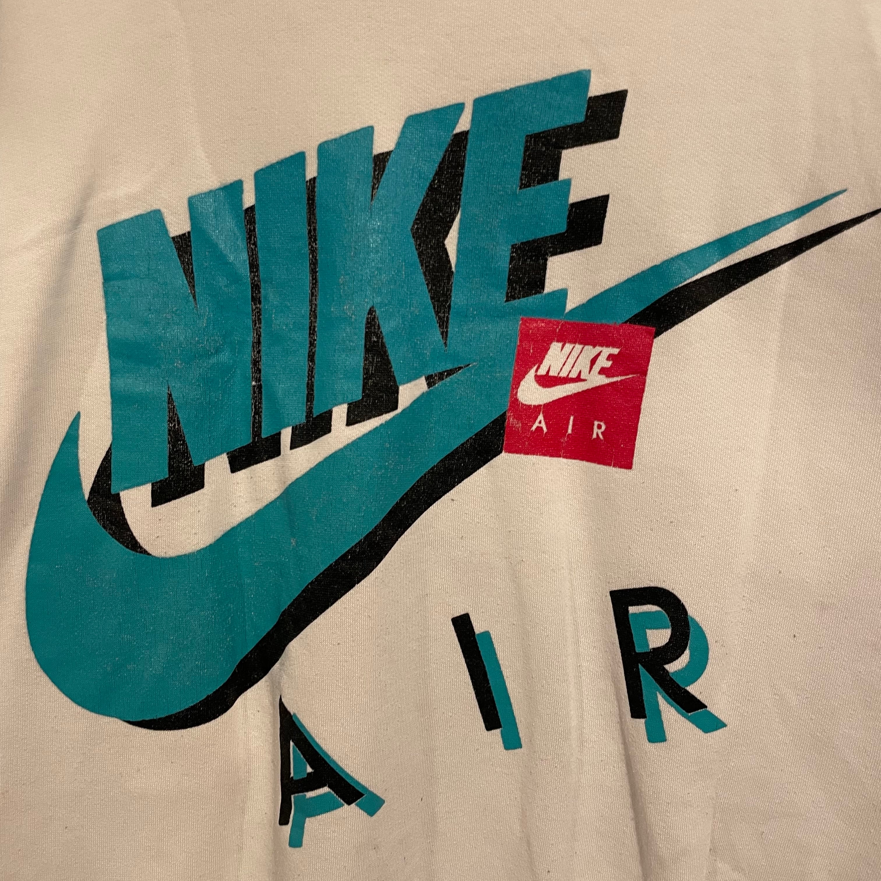 L】【90年代】NIKE ナイキ 銀タグ Air MAX プリント スウェット | 古着