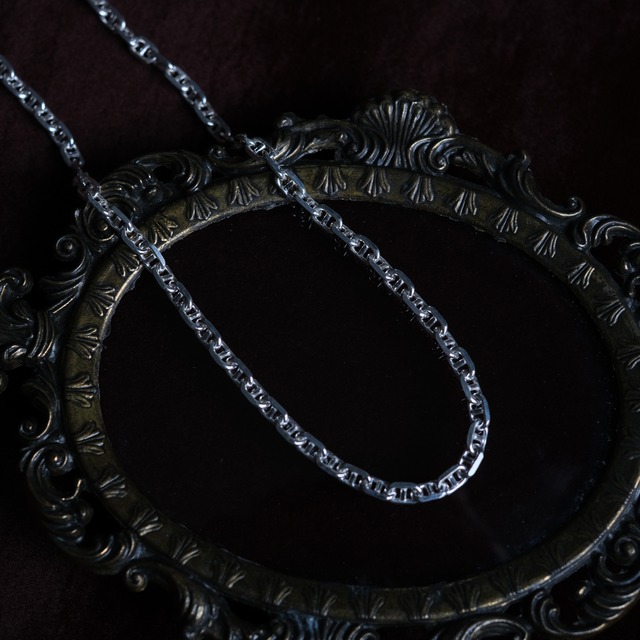 シルバー925 silver アンカーチェーンネックレス/軽研磨仕上げ/45cm