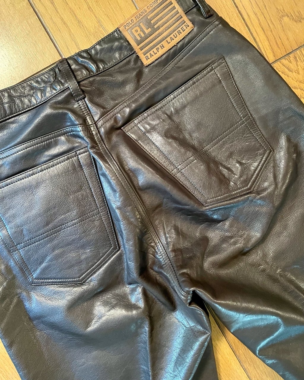 Polo Jeans Company レザーパンツ ブラウン W32 ユーズド | Room Style