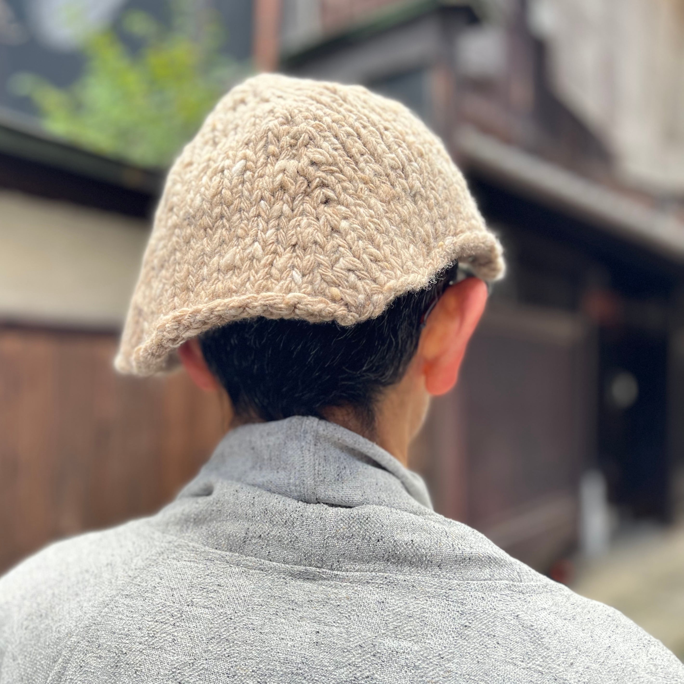 YAECA / ヤエカ WRITE ハンドニットハット L.Brown #42951 | Routes*Roots