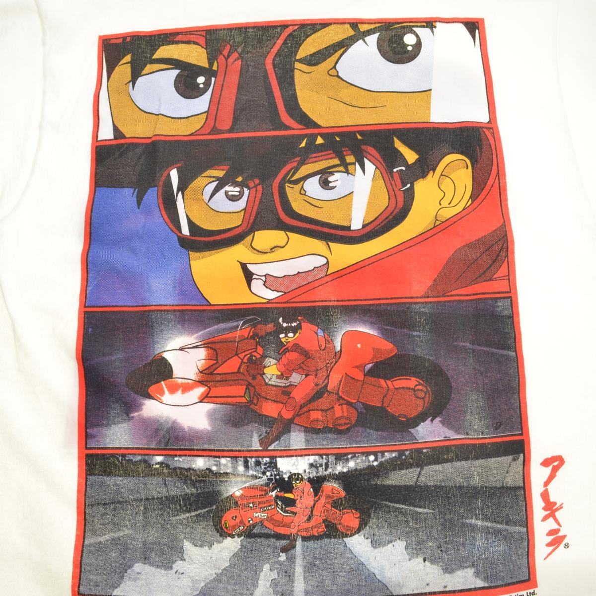 AKIRA   アキラ　tシャツ　80s   1988年　染み込みプリント