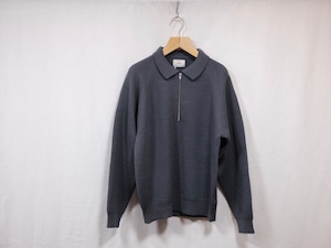 EVCON” WOOL LOW GAGE HALF ZIP D.GRAY”