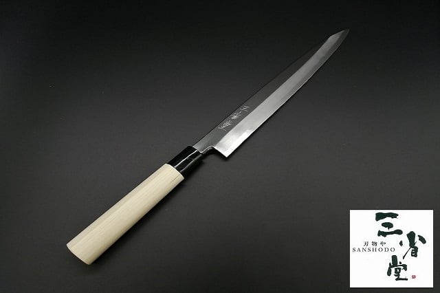 牛刀 有楽 白二鋼 口金付 240mm(Gyuto knife Yuraku White steel with