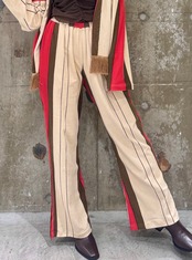 【STEVIE 】PILE STRIPE LONG PANTS
