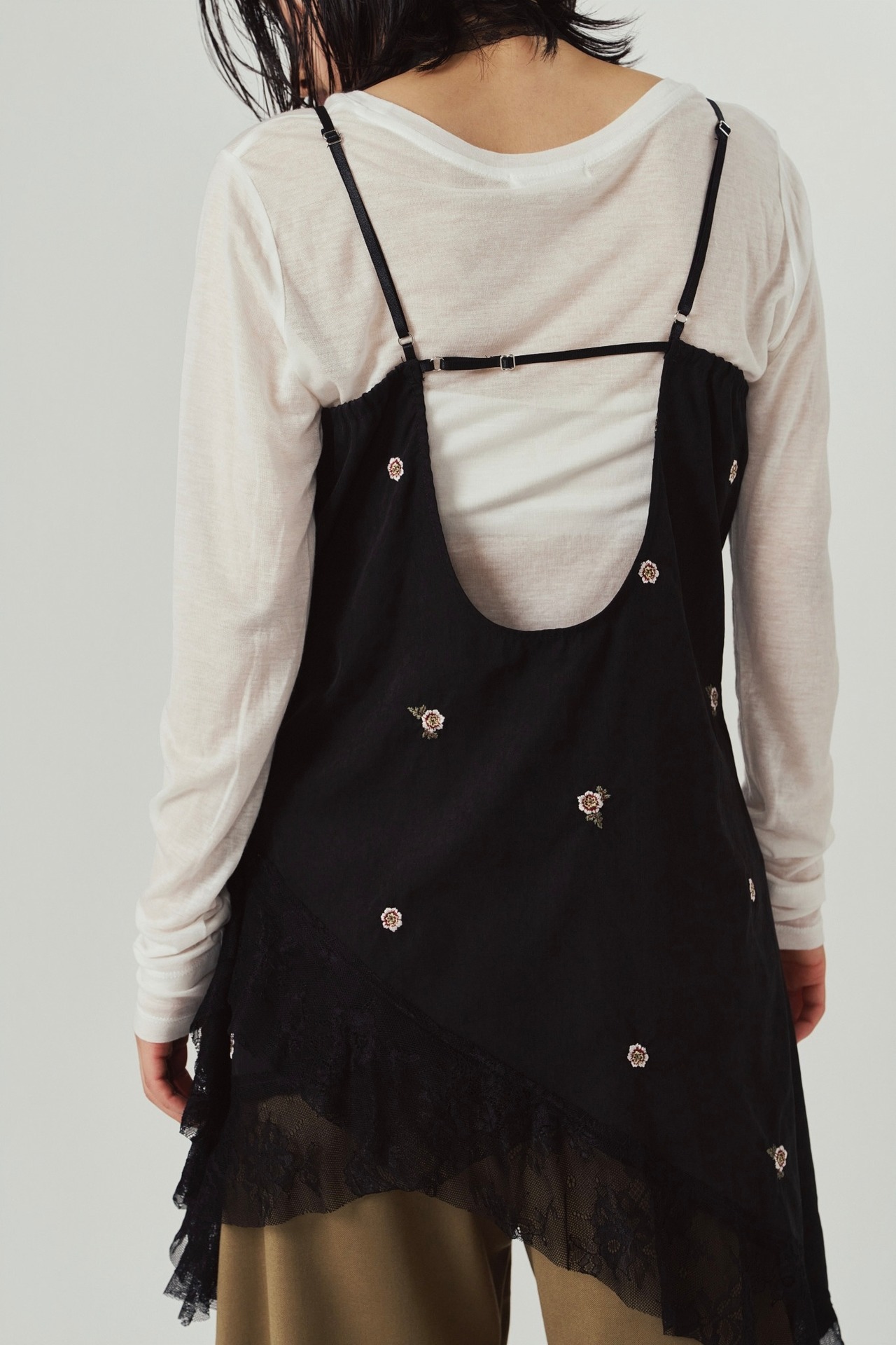Lace Cami Dress / BLACK - 5