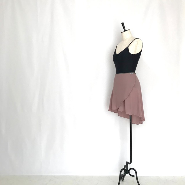 ◇"Tatiana" Ballet Wrap Skirt  -Antique Rose [Matte](透けにくいタイプ)