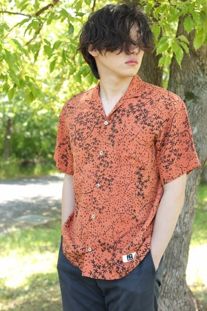 aloha shirts 'ORANGE MOMIJI '