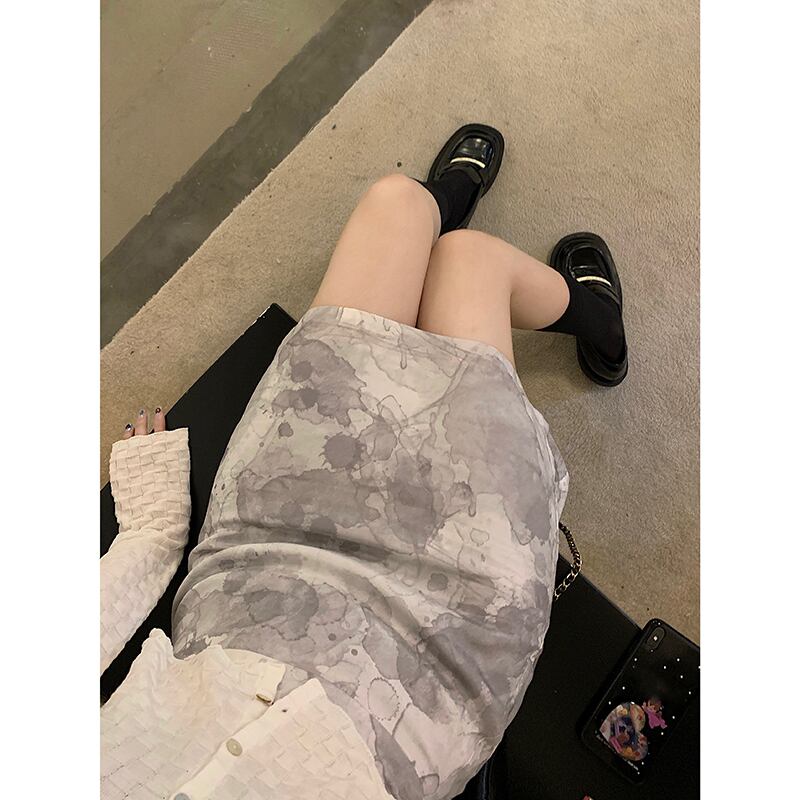 スカート サマーAラインショートハイウェストウェスト 夏物 ブラックストロベリース89633543350