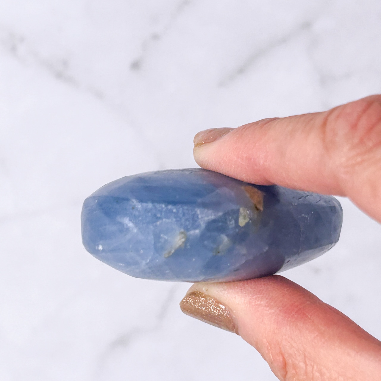 セレスタイト・ペリドット共生 パーム