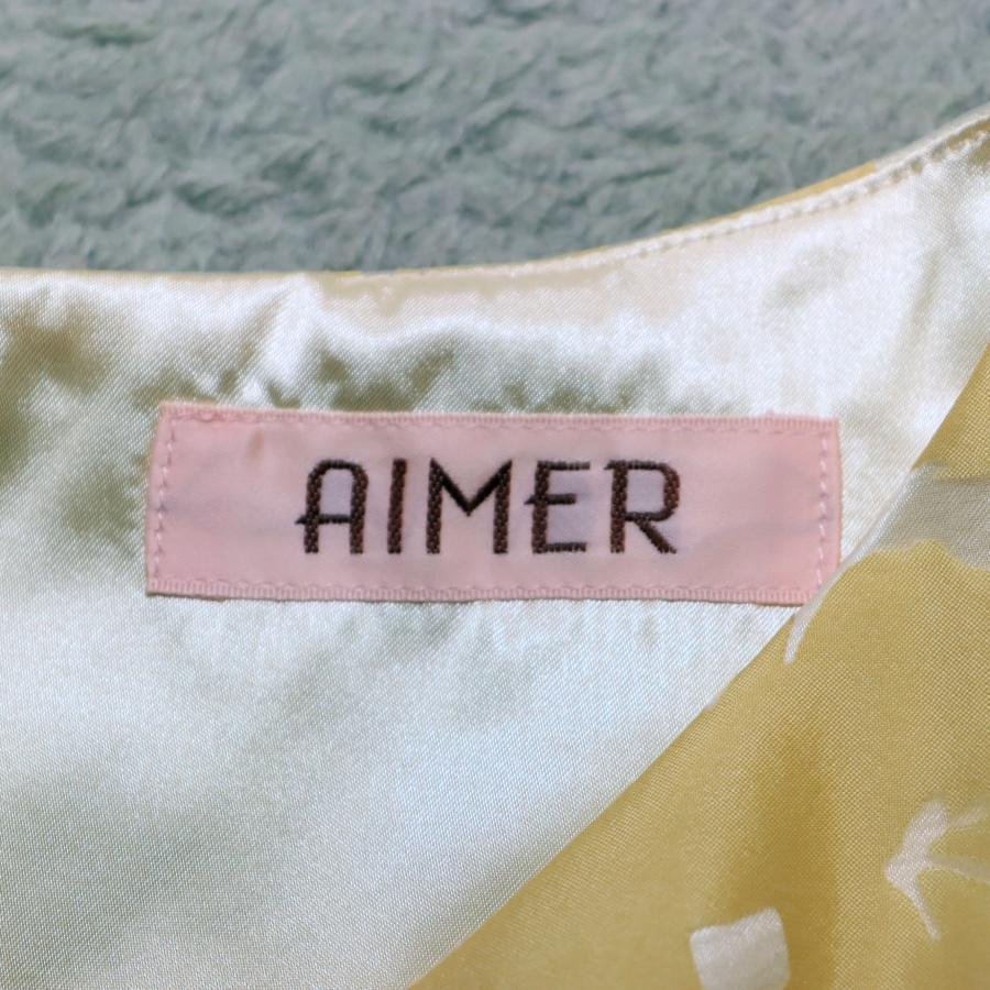 エメ サイズ９ M レディース新品同様  - AIMER - aimer(エメ) ドレス サイズ9 M レディース - 白×グレー