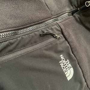 【THE NORTH FACE】フリースジャケット デナリジャケット 中間着 ワンポイントロゴ ジップアップ フルジップ 胸ポケ ナイロン 切替 M ノースフェイス US古着