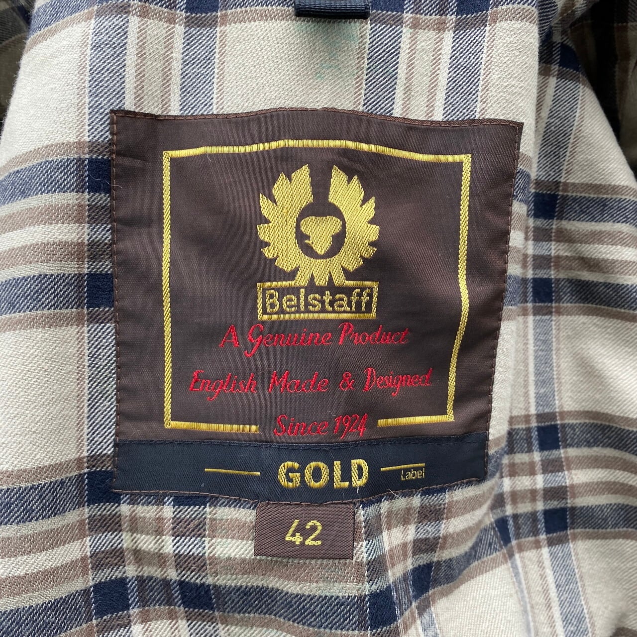 英国製 Belstaff ベルスタッフ GOLD Label コーデュロイ襟 オイルド