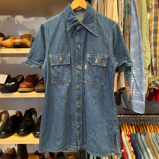 1970s LEVI'S "FRESH PRODUCE" S/S  DENIM SHIRT