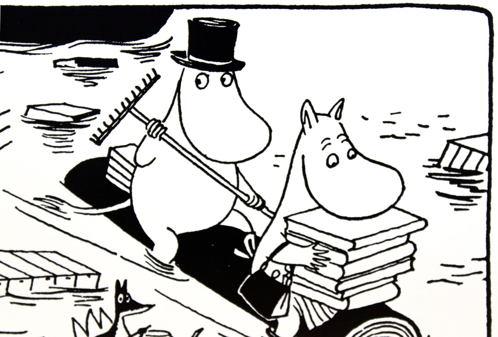 ムーミン 北欧 Putinki「ハブ セーリング」送料無料 フレーム選択可能 展示用フック付アートポスター 絵画 インテリア アート