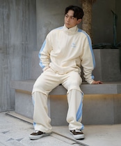 【#Re:room】SIDE LINE 2WAY WIDE TRACK PANTS［REP227］