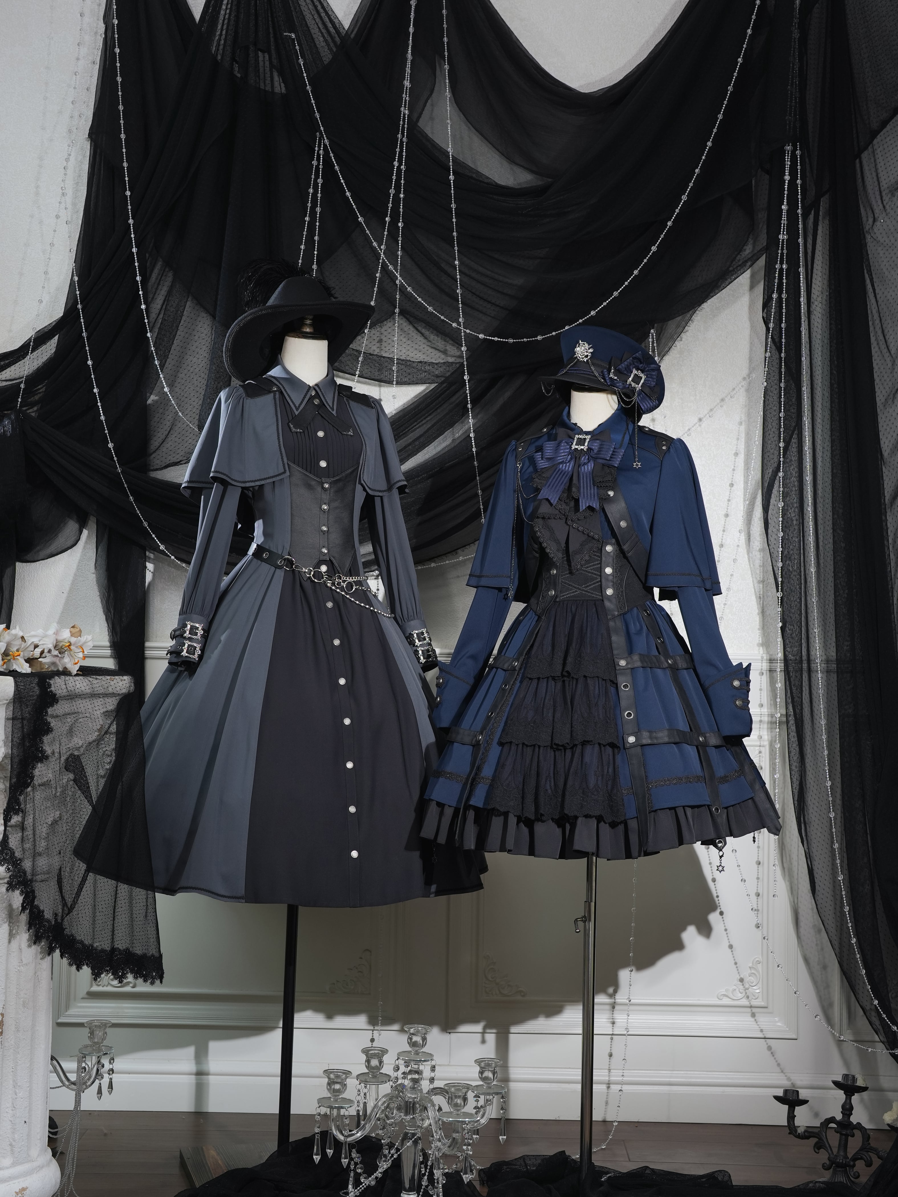 帝黒式典 ケープ付ロングワンピース | HoshibakoWorks