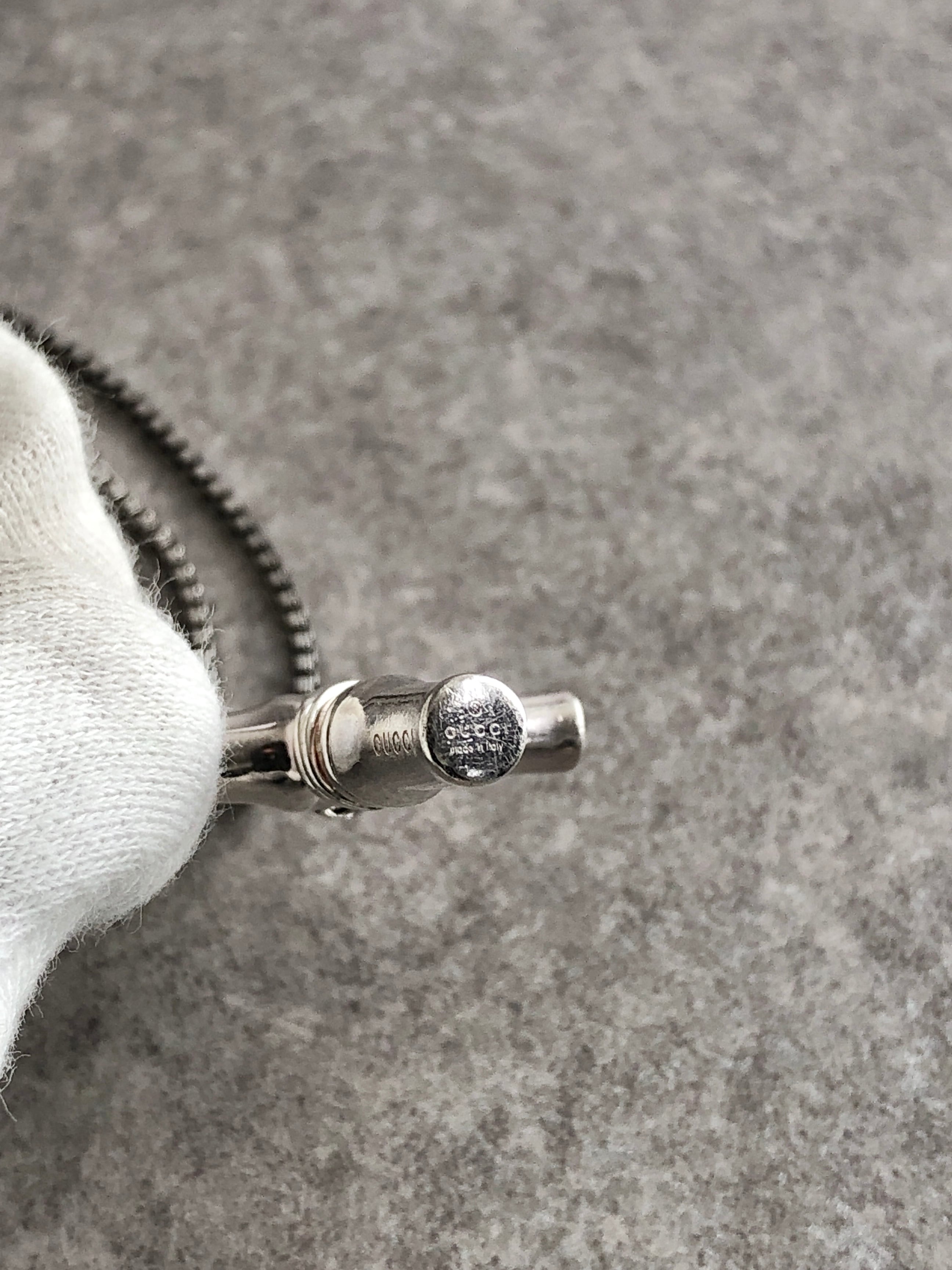 GUCCI グッチ ネックレス シルバー バンブー クロス 925 vintage
