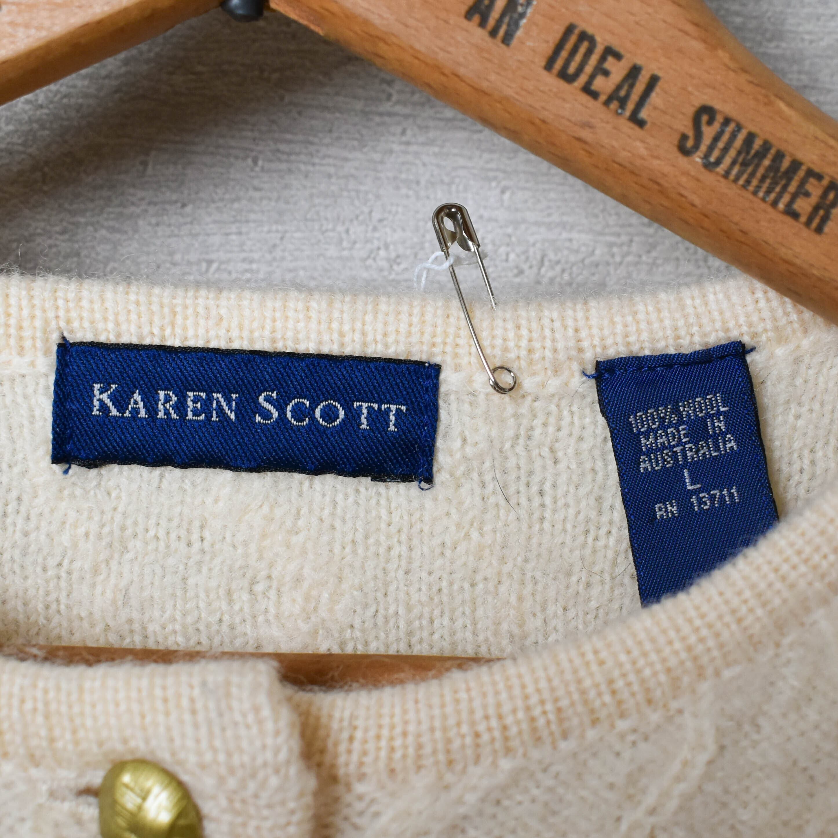 [USED] KAREN SCOTT made in AUSTRALIA gold button knit cardigan