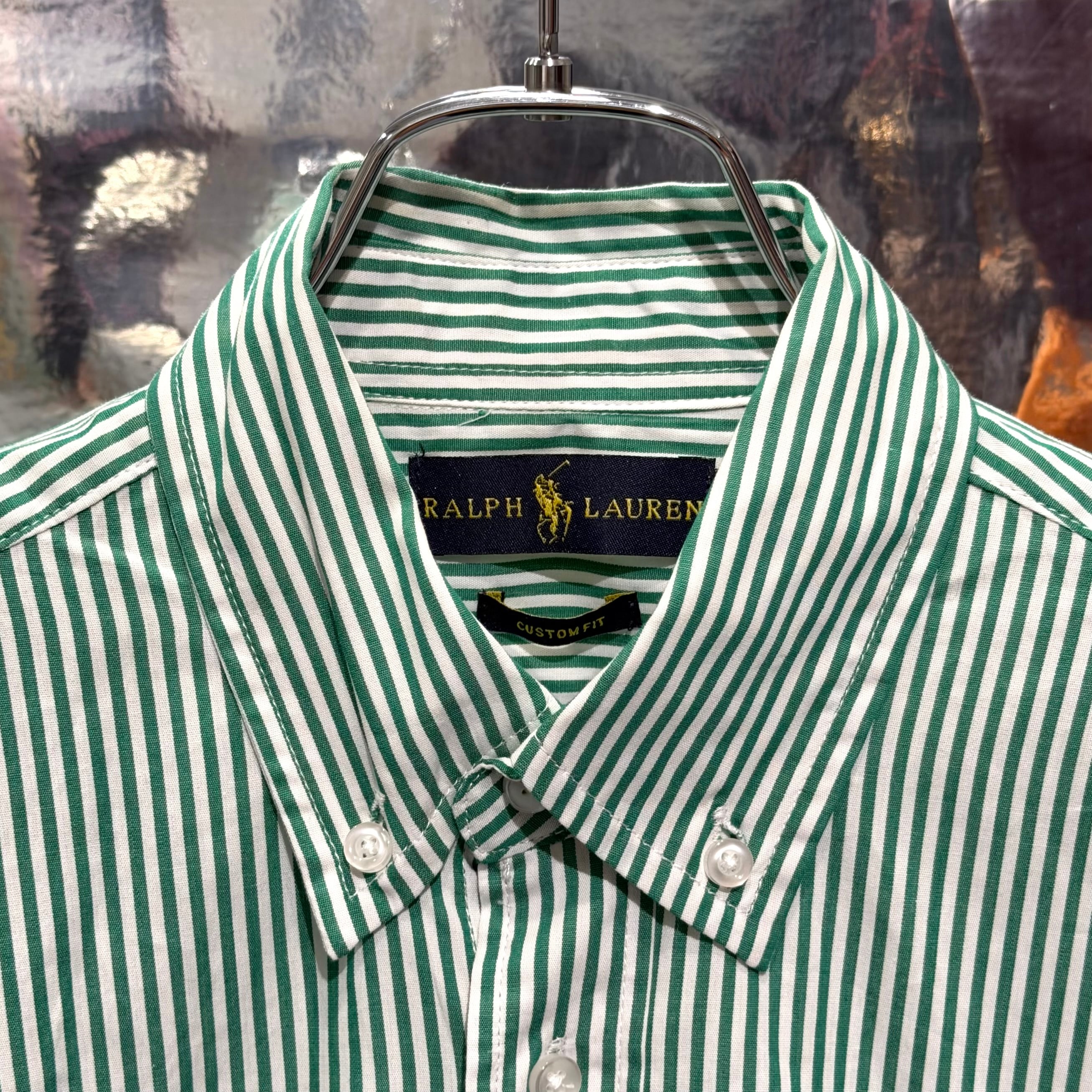 RALPH LAUREN ストライプ シャツ グリーン ラルフローレン | 2122TOKYO