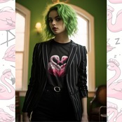 T-shirt -フラミンハートB 4121