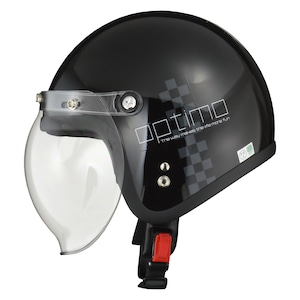 【公式】MOUSSE　ジェットヘルメット　チェックブラック