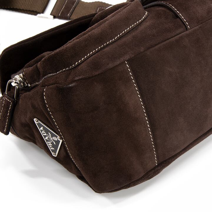 PRADA ショルダーバッグ 希少品 ブラウンレザー Prada アーケ レザーショルダーバッグ | ブラウン | FARFETCH JP