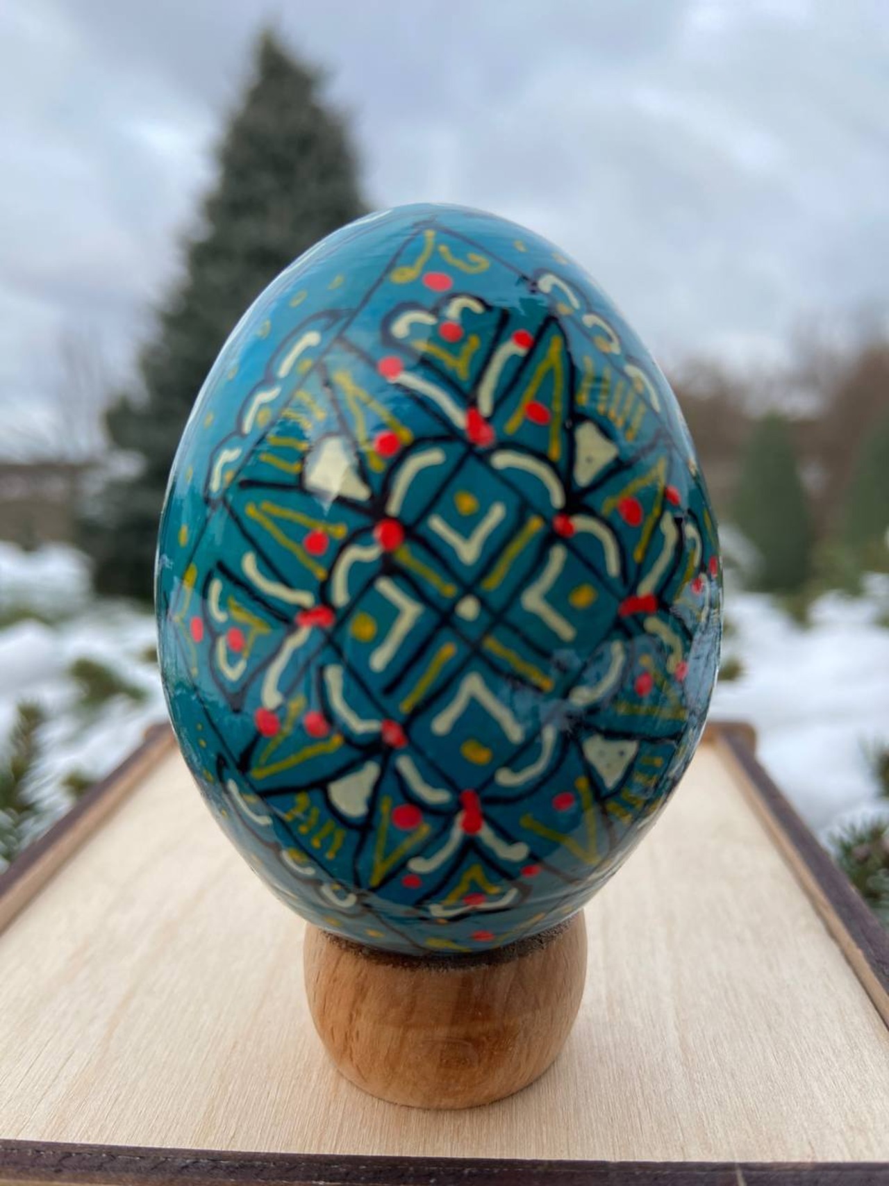 装飾用プィサンカ（イースターエッグ）with stand　コロミヤ博物館モデル - 4