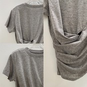 カシュクールデザインコンパクトTee/グレー