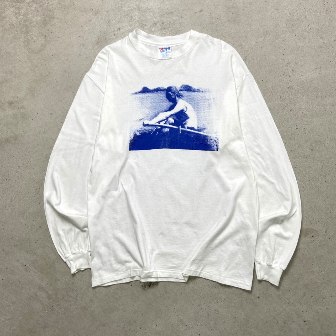 90年代 USA製 フォトプリント ロングTシャツ ロンT メンズL 古着 90s 