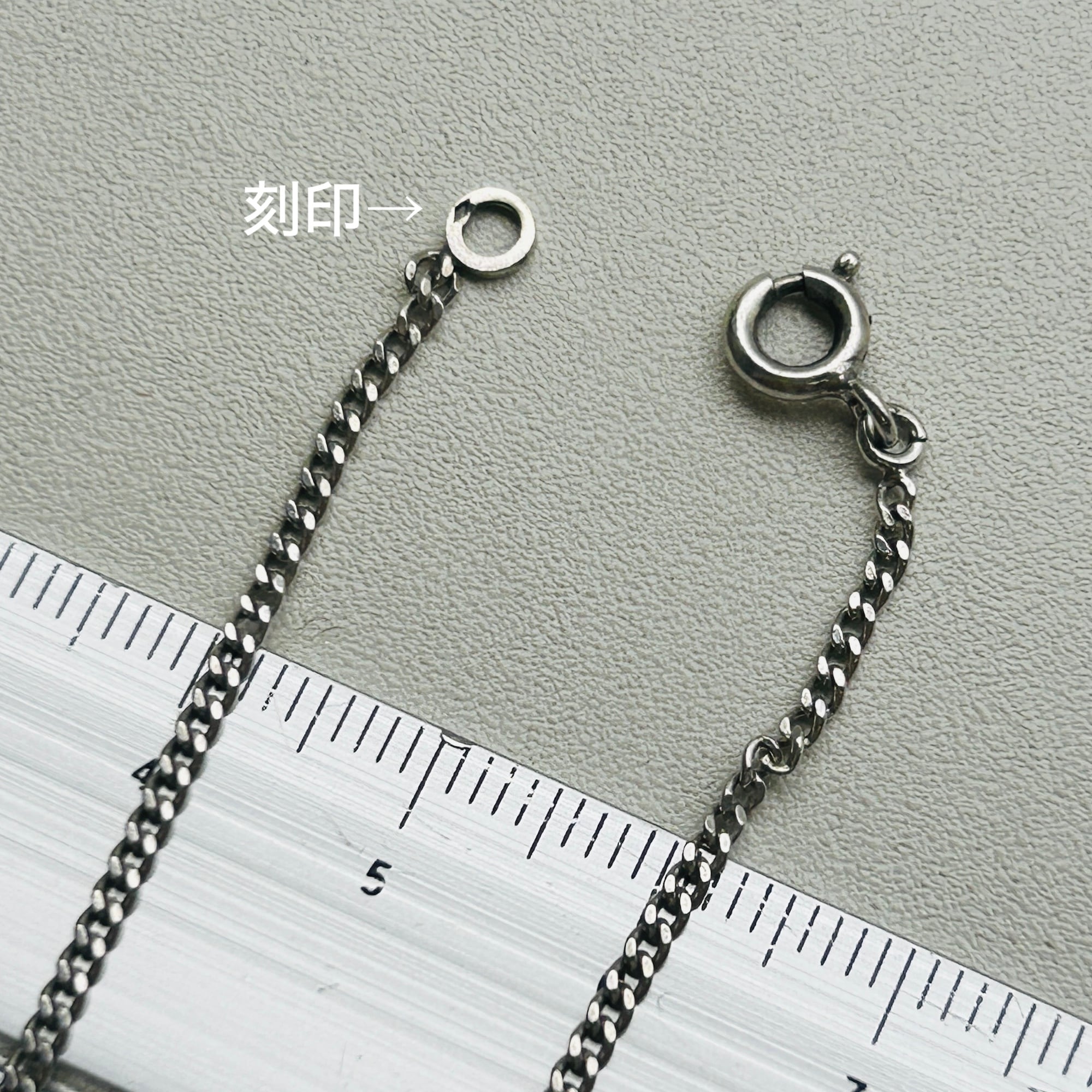 フランスシルバー925 アウトラインミニハートネックレス（47cm