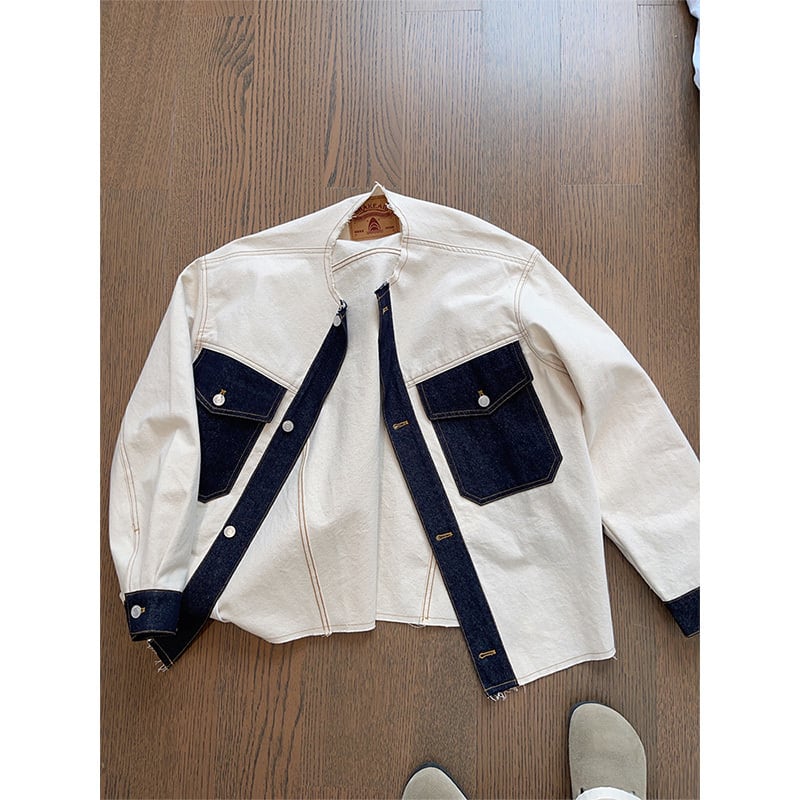 lanan コントラストキルティングデニムジャケット デニムジャケット | lanan(ラナン)