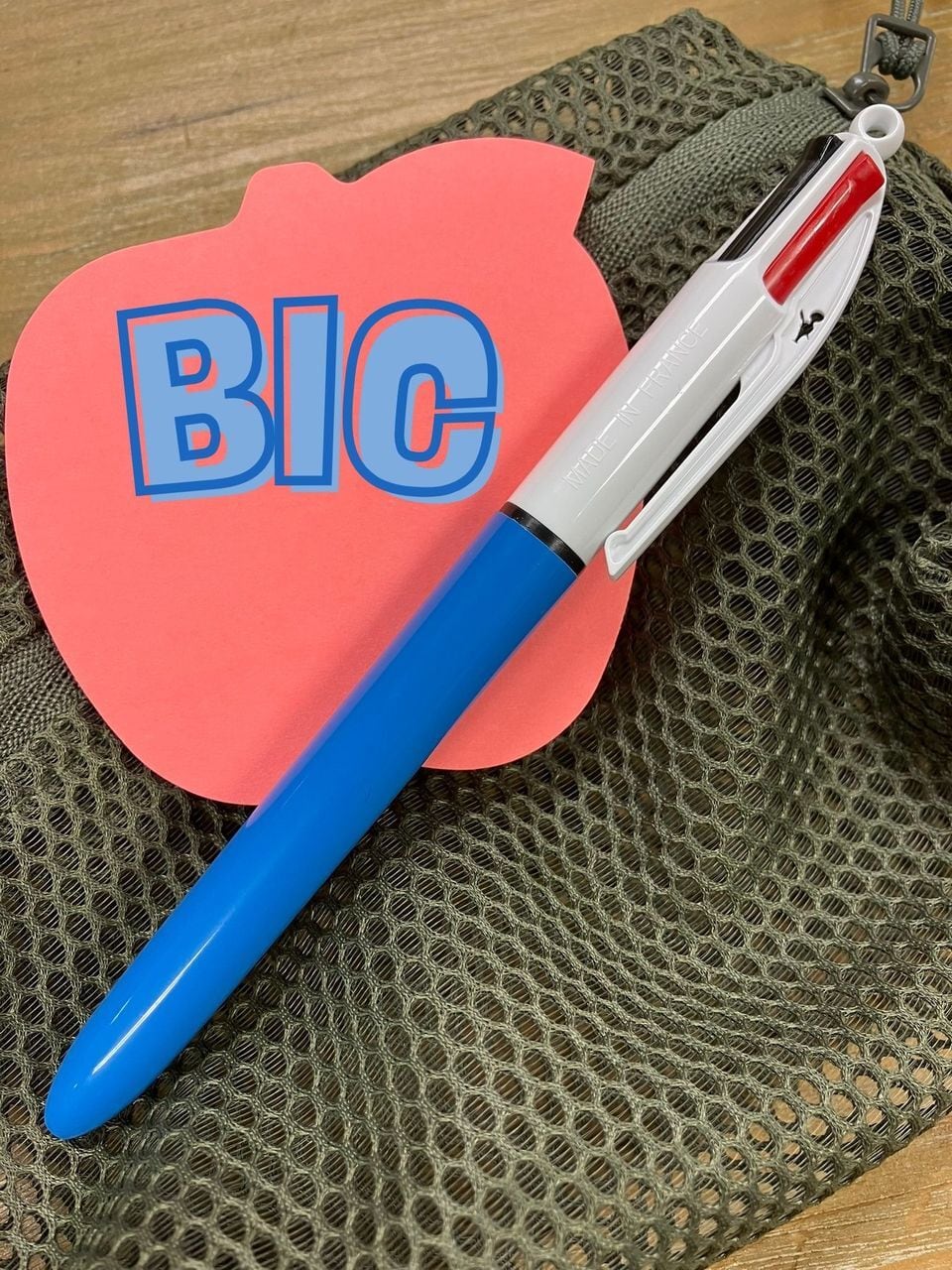 定番】BIC 4色ボールペン 1.0mm ブルー【フランス生まれ】 | 文房具
