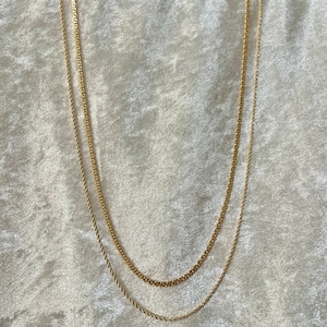 For men【SET1-6】Gold filled chain necklace 2pair