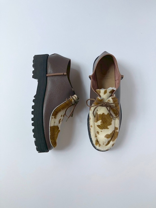 【受注 前金30%】YUKI SHIMANE Platfoam Fur Mocassin -BROWN