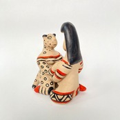 ブラジル カラジャ族 陶器 BONECA 人とジャガー(9)