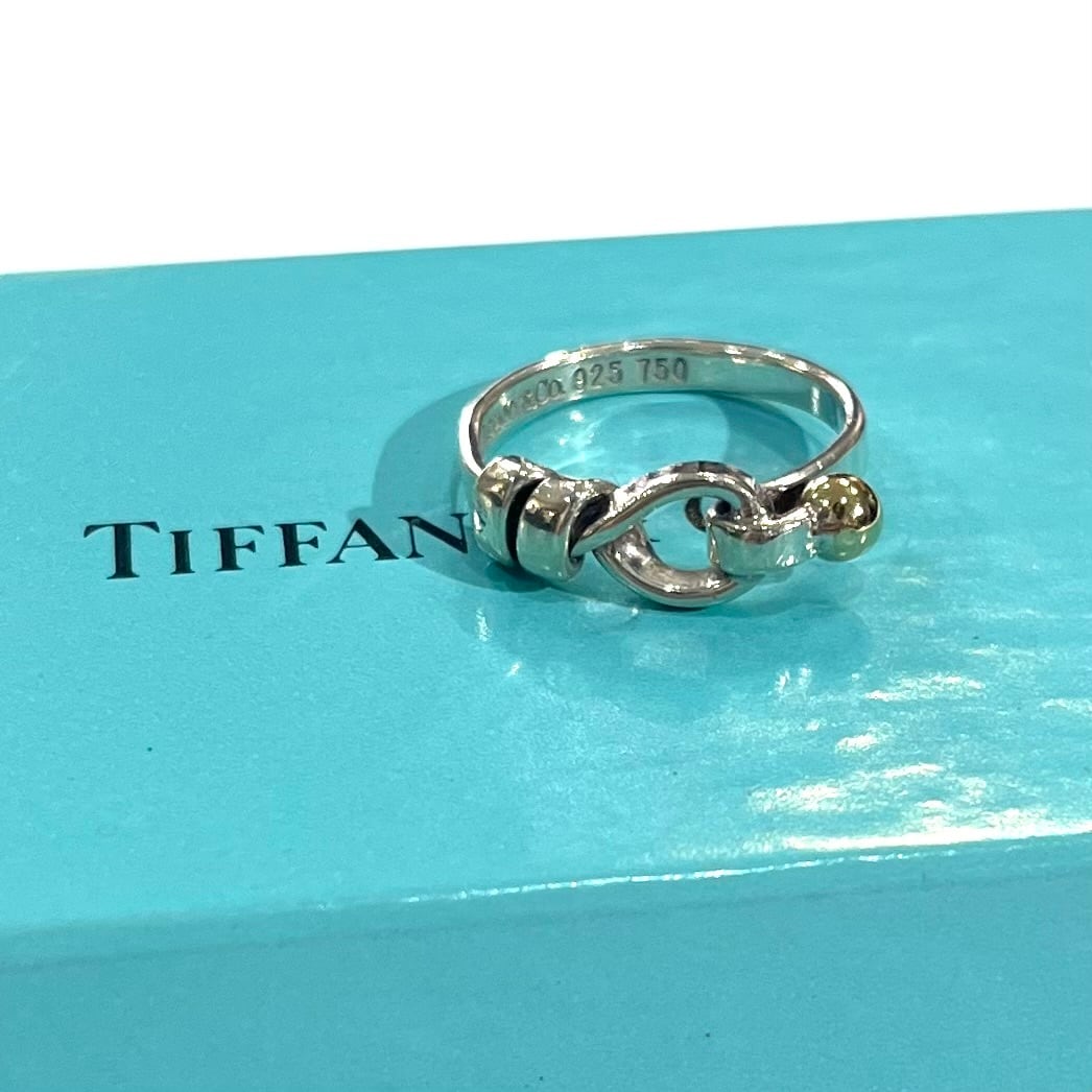TIFFANY&CO】【12号】2511 ティファニー結ツイストフック18kリング