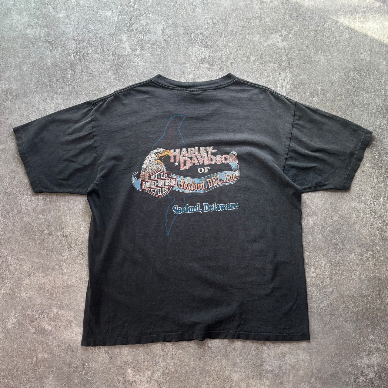 80s USA製 Harley Davidson black faded s/s t-shirt L | GRIT vintage 