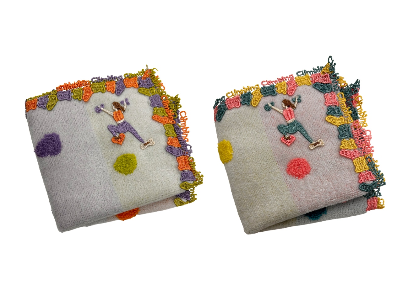 【近沢レース店】シーズンタオルハンカチ「ボルダリング」