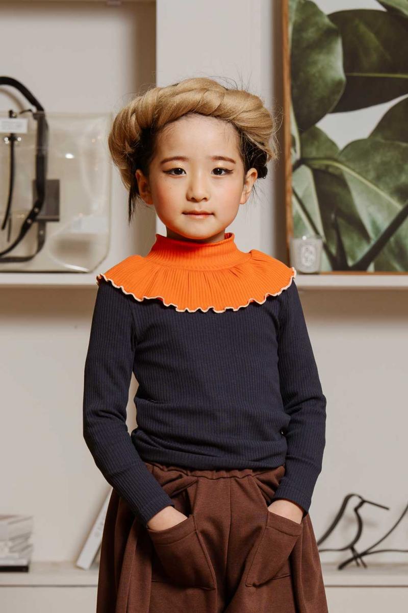 【26AW】KOQUELIKO(コキュリコ)Miku tops navy(S/M/L)トップス ネイビー