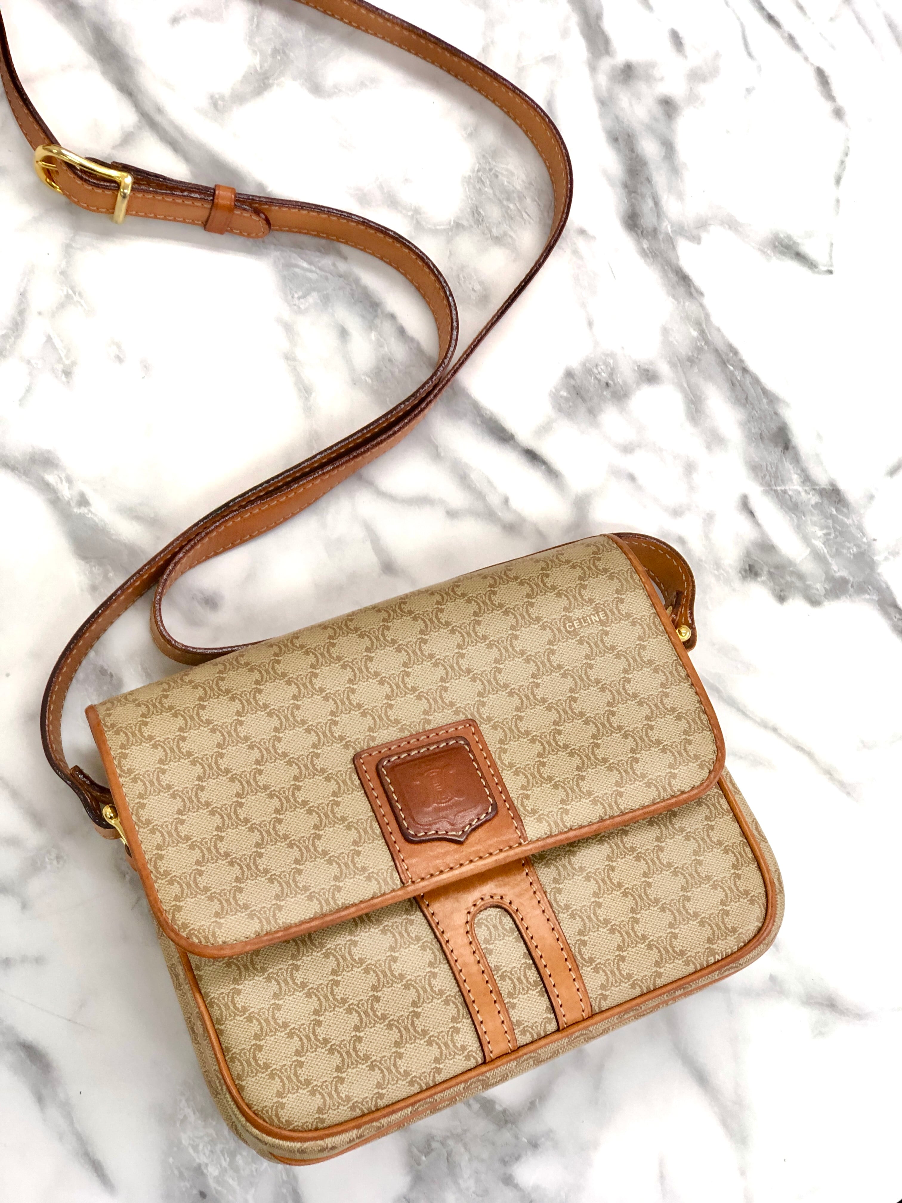 CELINE セリーヌ マカダム ブラゾン型押し フロントライン ショルダー