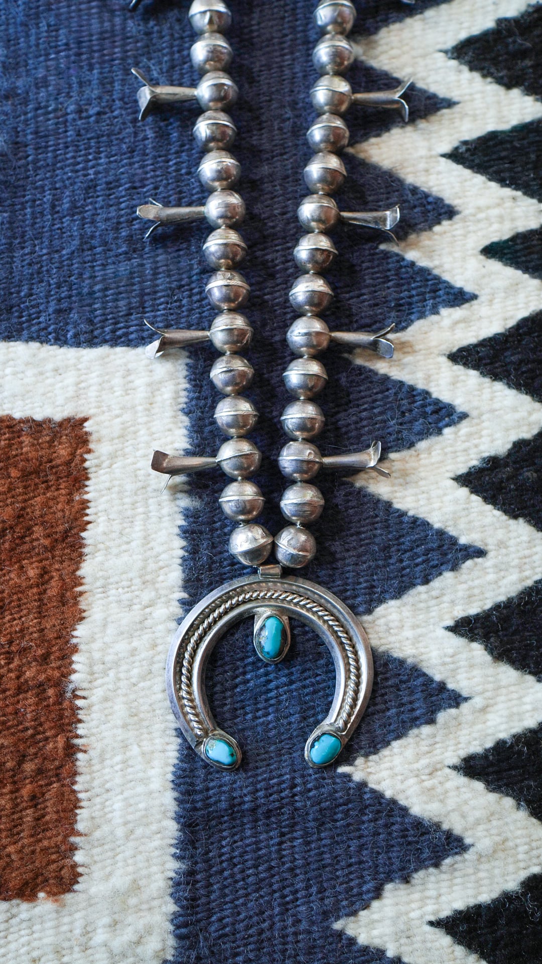 vintage スカッシュブロッサムナジャ 1920s】ナバホ スカッシュ ブロッサム ナジャ ネックレス 《ネイティブ