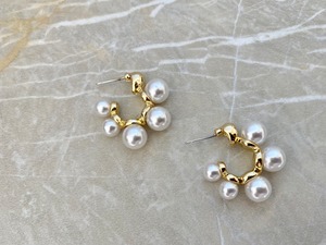 bubble pearl pierce / earring