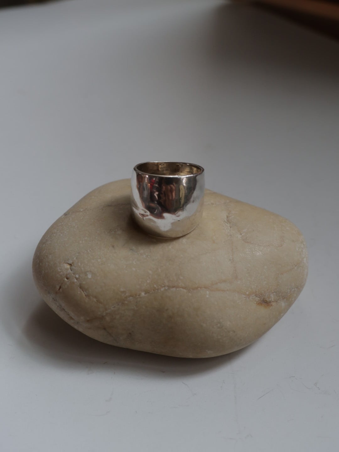 <vintage silver925>wide uneven ring
