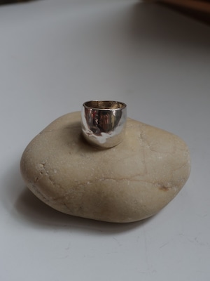 <vintage silver925>wide uneven ring