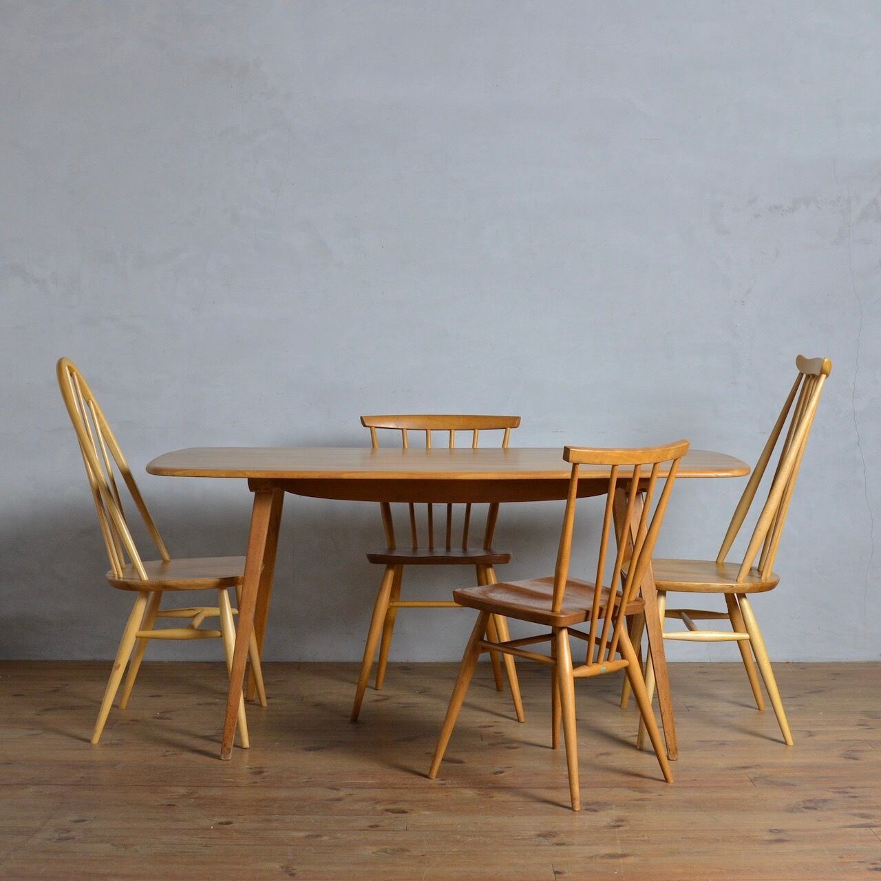 Ercol Rectangle Table / アーコール レクタングル  テーブル〈ダイニングテーブル・4人掛け・6人掛け・机・北欧・ミッドセンチュリー〉112173 | SHABBY'S MARKETPLACE　 アンティーク・ヴィンテージ 家具や雑貨のお店 powered by BASE